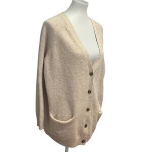 Stitch Play Womens Large Wool Blend Button Up Long Sleeve Cardigan Sweater